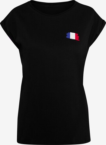 F4NT4STIC Shirt 'France Frankreich Flagge Fahne' in Zwart: voorkant