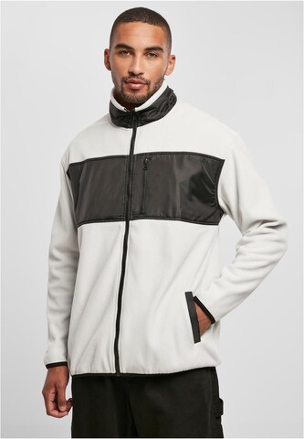 Veste en polaire Urban Classics en blanc : devant