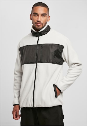 Urban Classics Fleece jas in Wit: voorkant