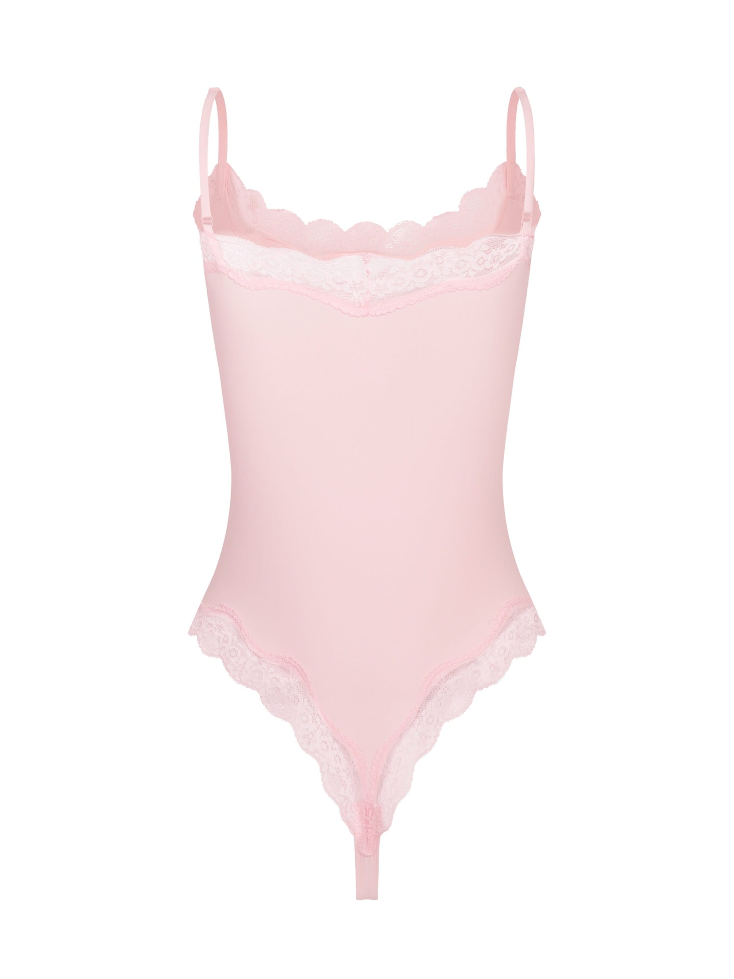 cfab (formerly creamy fabrics) Body 'Bodysuit String mit Lace' i rosa