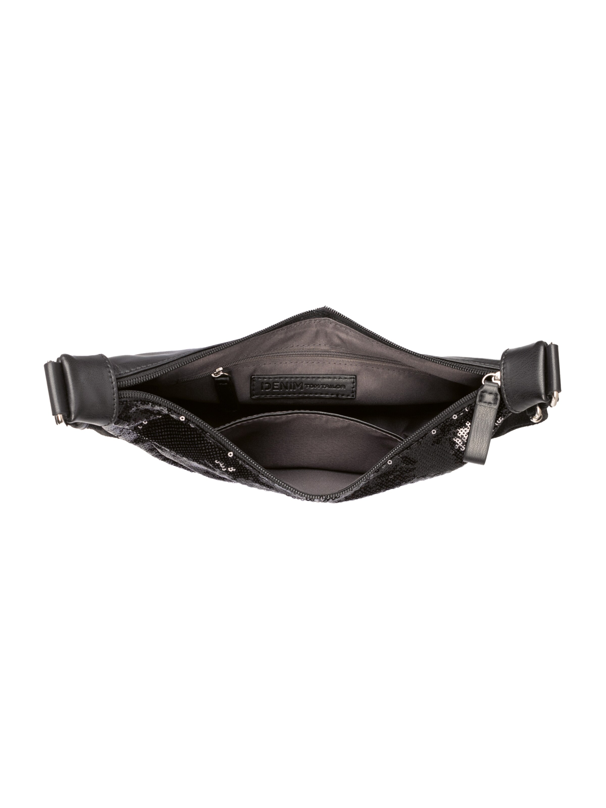 TOM TAILOR DENIM Umhängetasche 'Liriel' in Schwarz