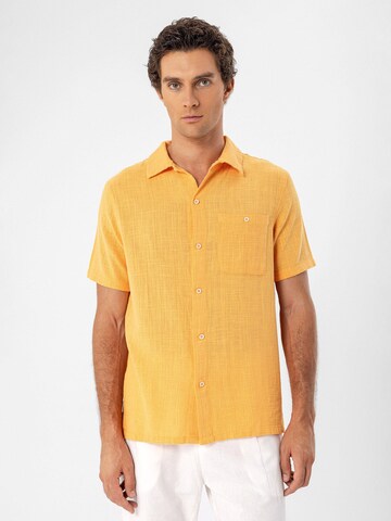 Antioch Comfort fit Button Up Shirt in Orange