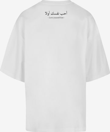 Merchcode Koszulka 'Love Yourself First' w kolorze biały