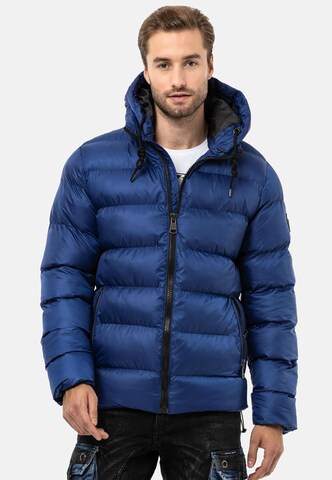 CIPO & BAXX Winter Jacket in Blue: front