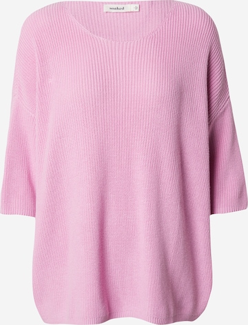 SOAKED IN LUXURY Sweater 'Tuesday' in Purple: front