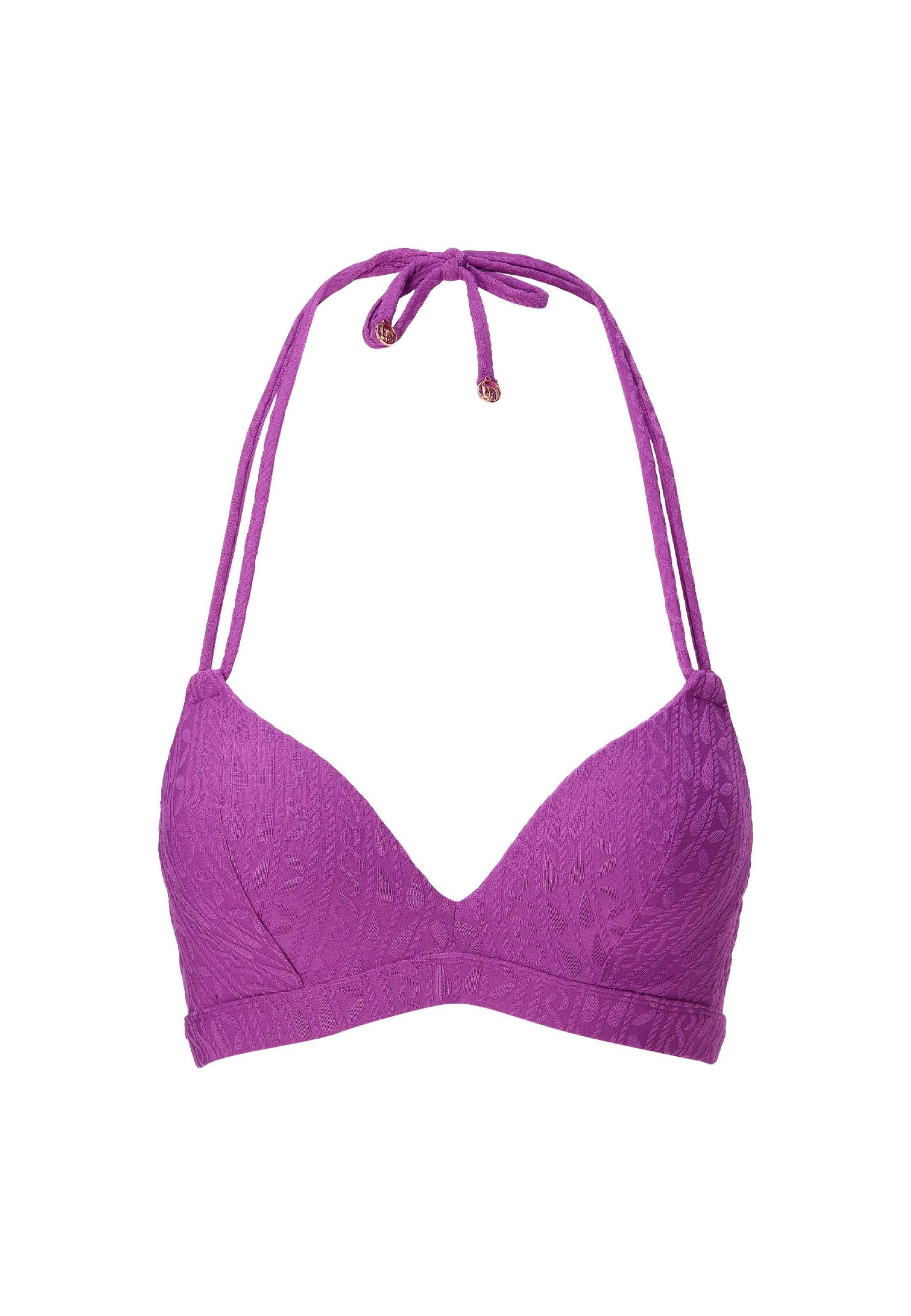LingaDore Triangle Bikini top in Purple: front
