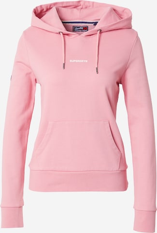 Bluză de molton de la Superdry pe roz: față