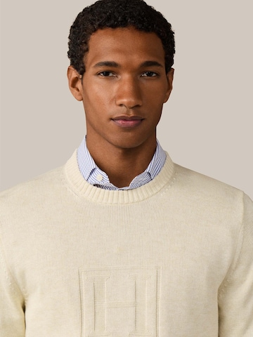 Hackett London Trui ' HERITAGE H CREW ' in Wit