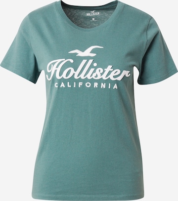 HOLLISTER Majica | zelena barva: sprednja stran