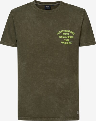 Petrol Industries Shirt in de kleur Neongeel / Olijfgroen, Productweergave