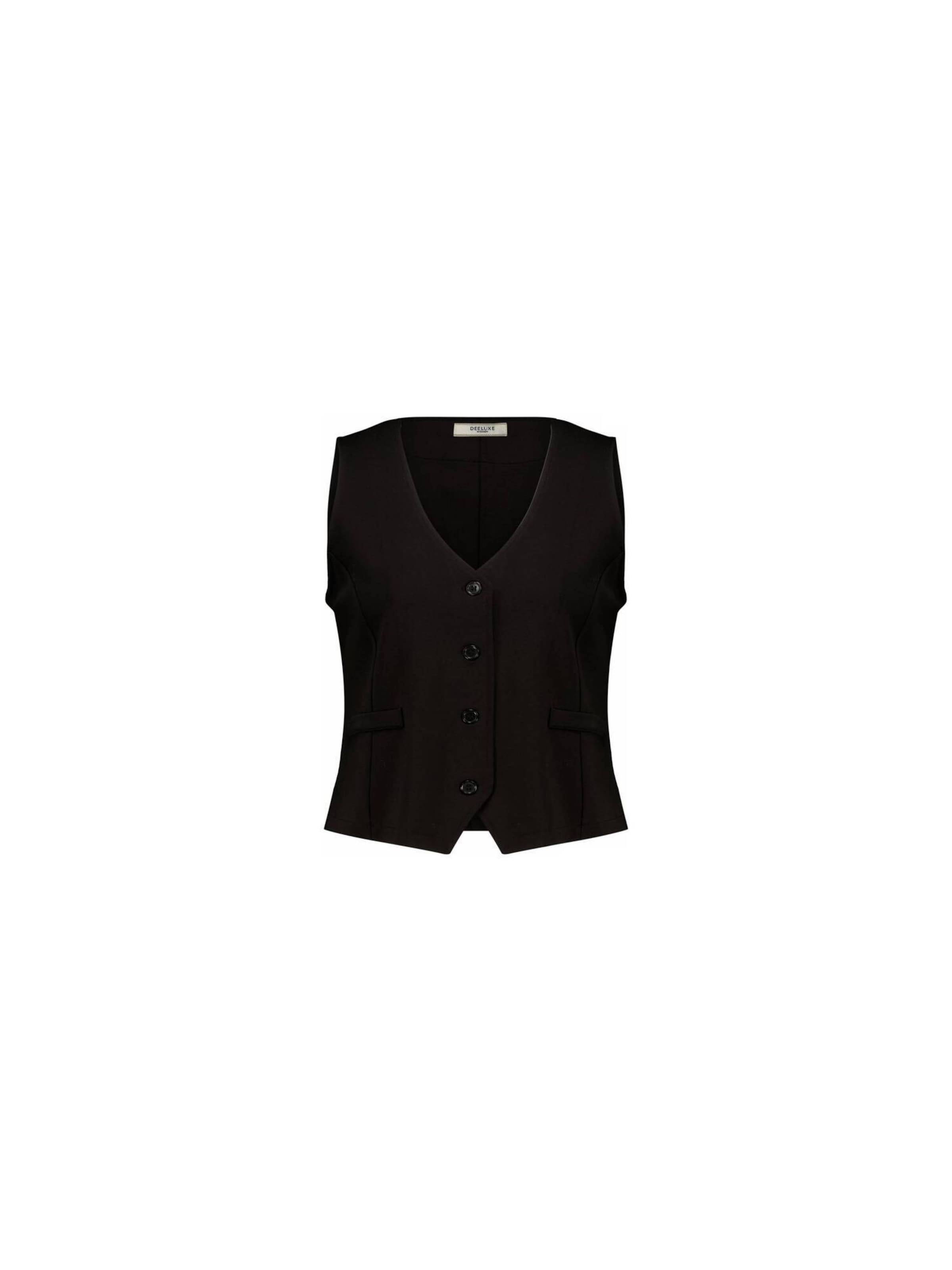 Deeluxe Weste 'VANILLA' in Schwarz: Vorderseite