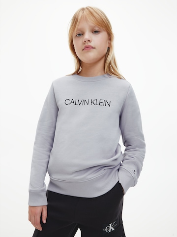 Calvin Klein Jeans Sweatshirt in Lila: voorkant