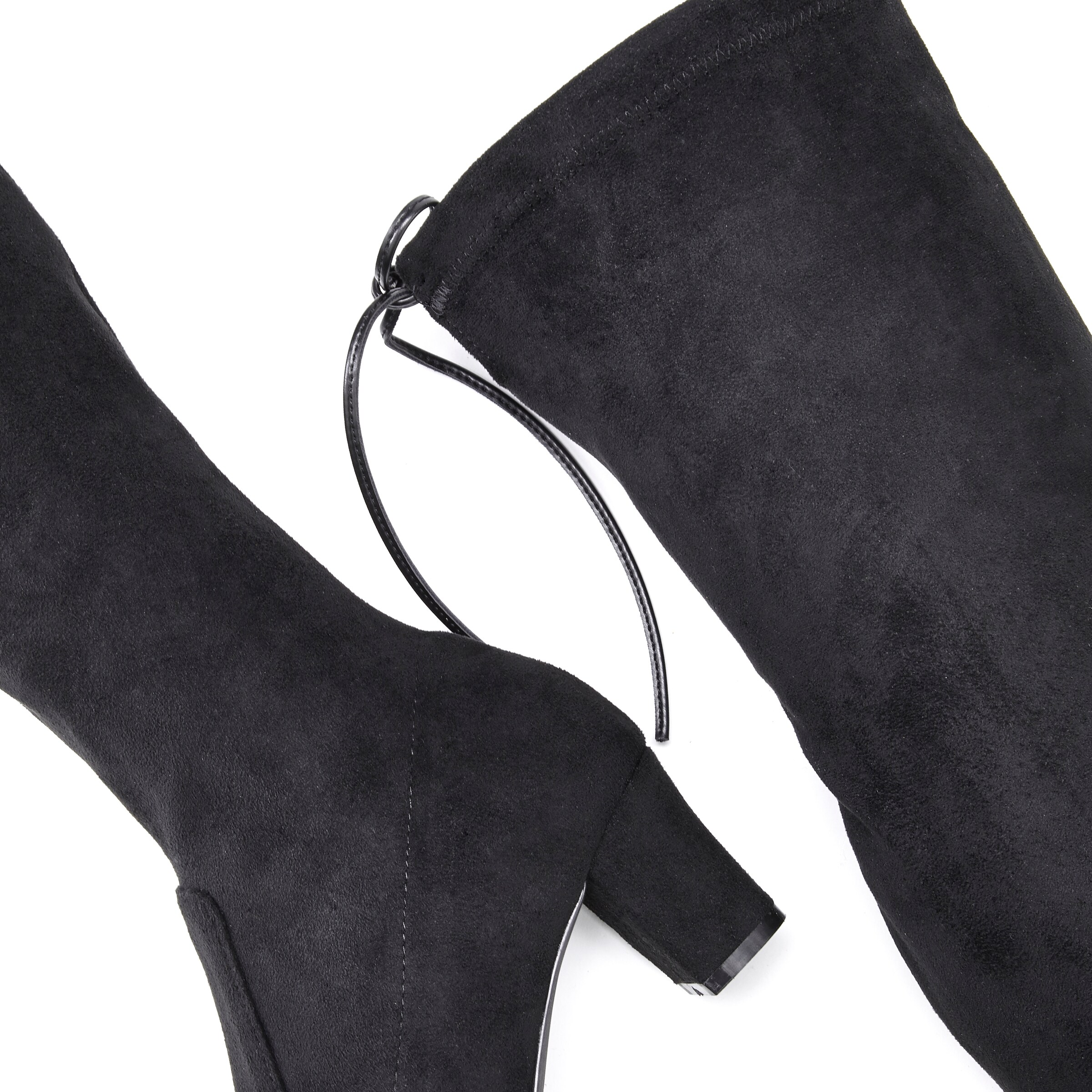 LASCANA Kozačky nad kolena – černá