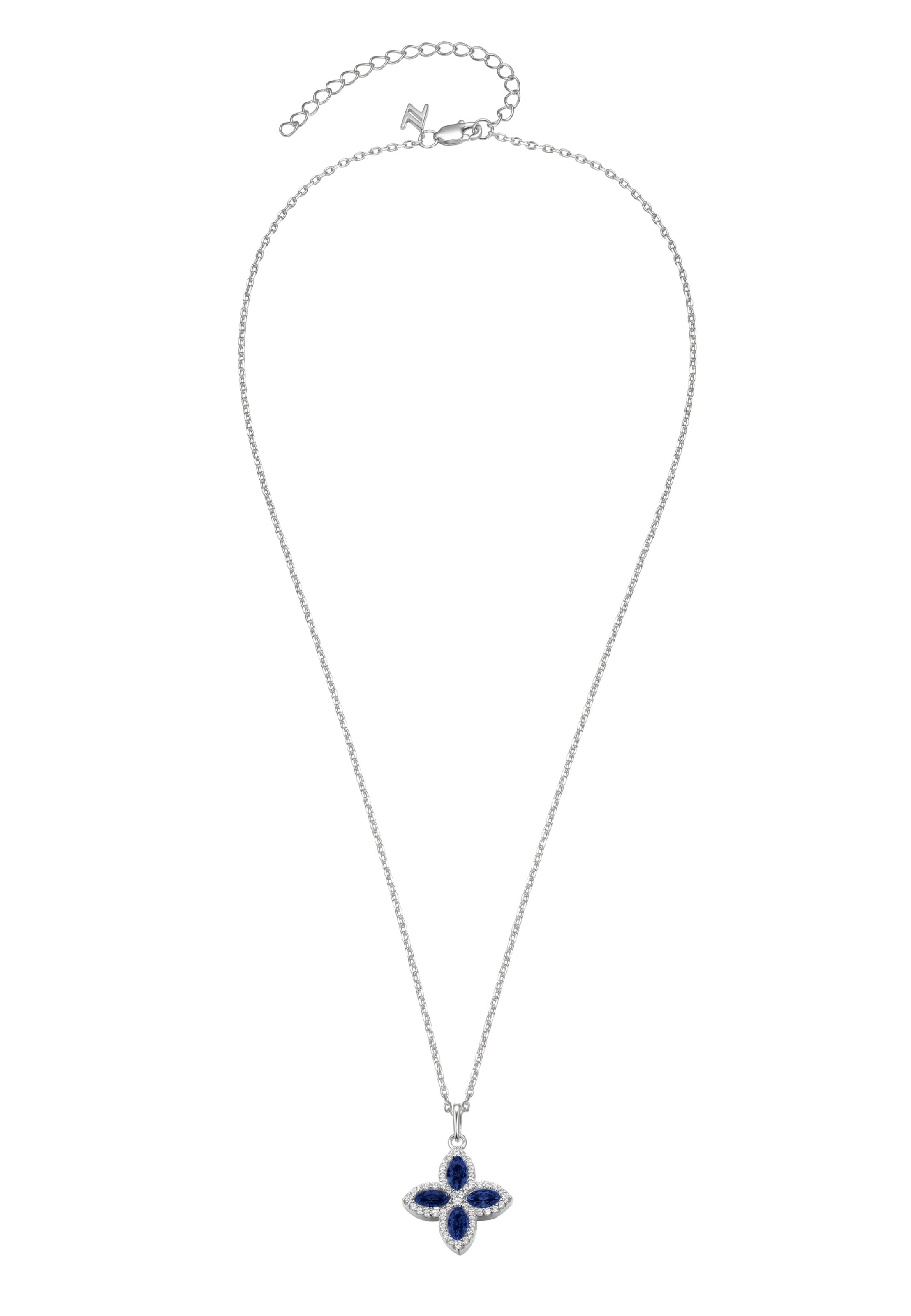 Nana Kay Necklace 'Pretty Petals' in Silver: front