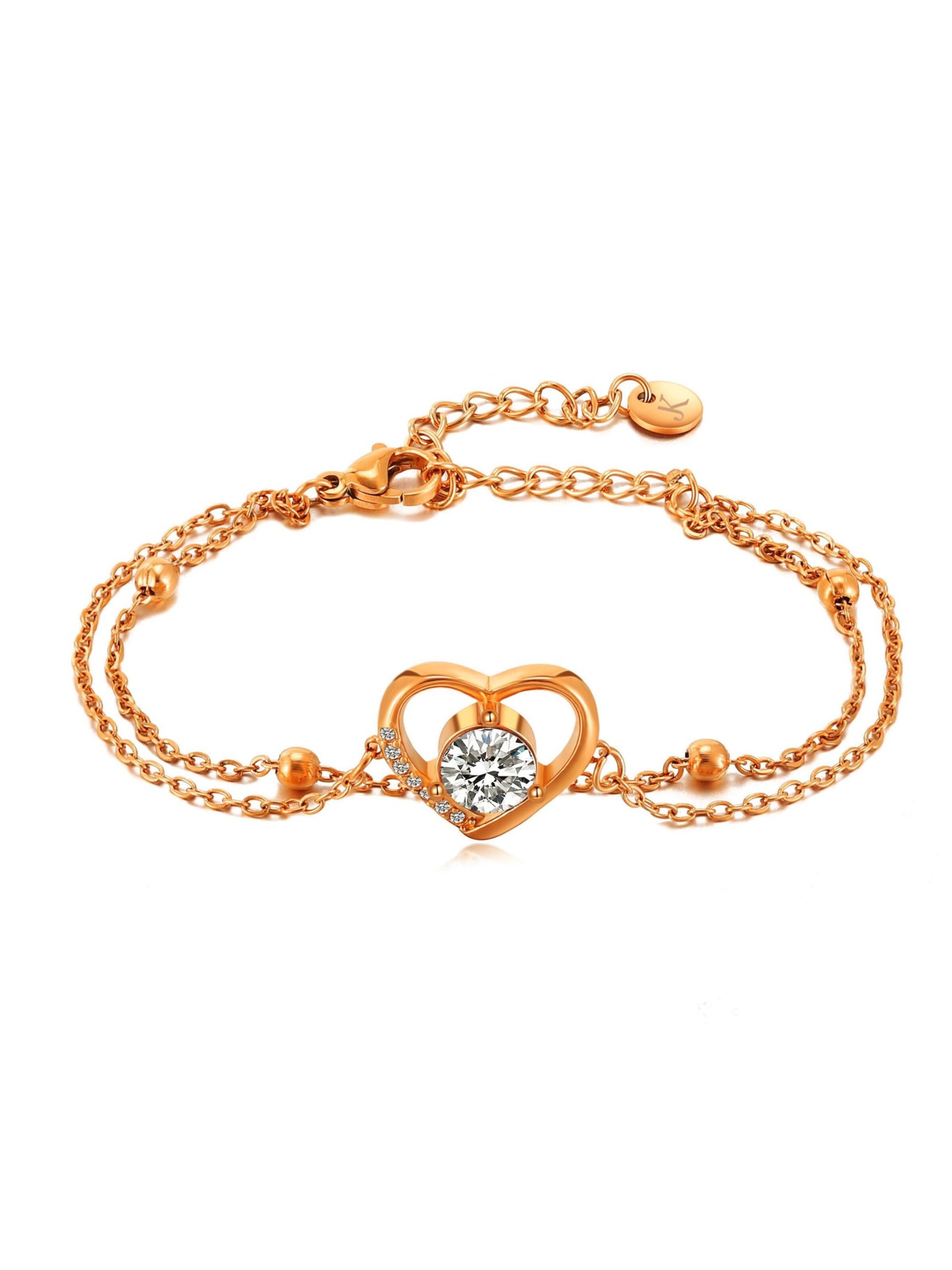 Kim Johanson Bracelet 'Herz' in Gold: front