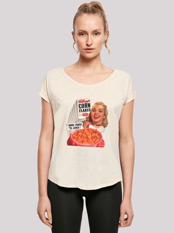 T-shirt 'Kellogg's Corn Flakes Cereal 1950's' F4NT4STIC en beige : devant