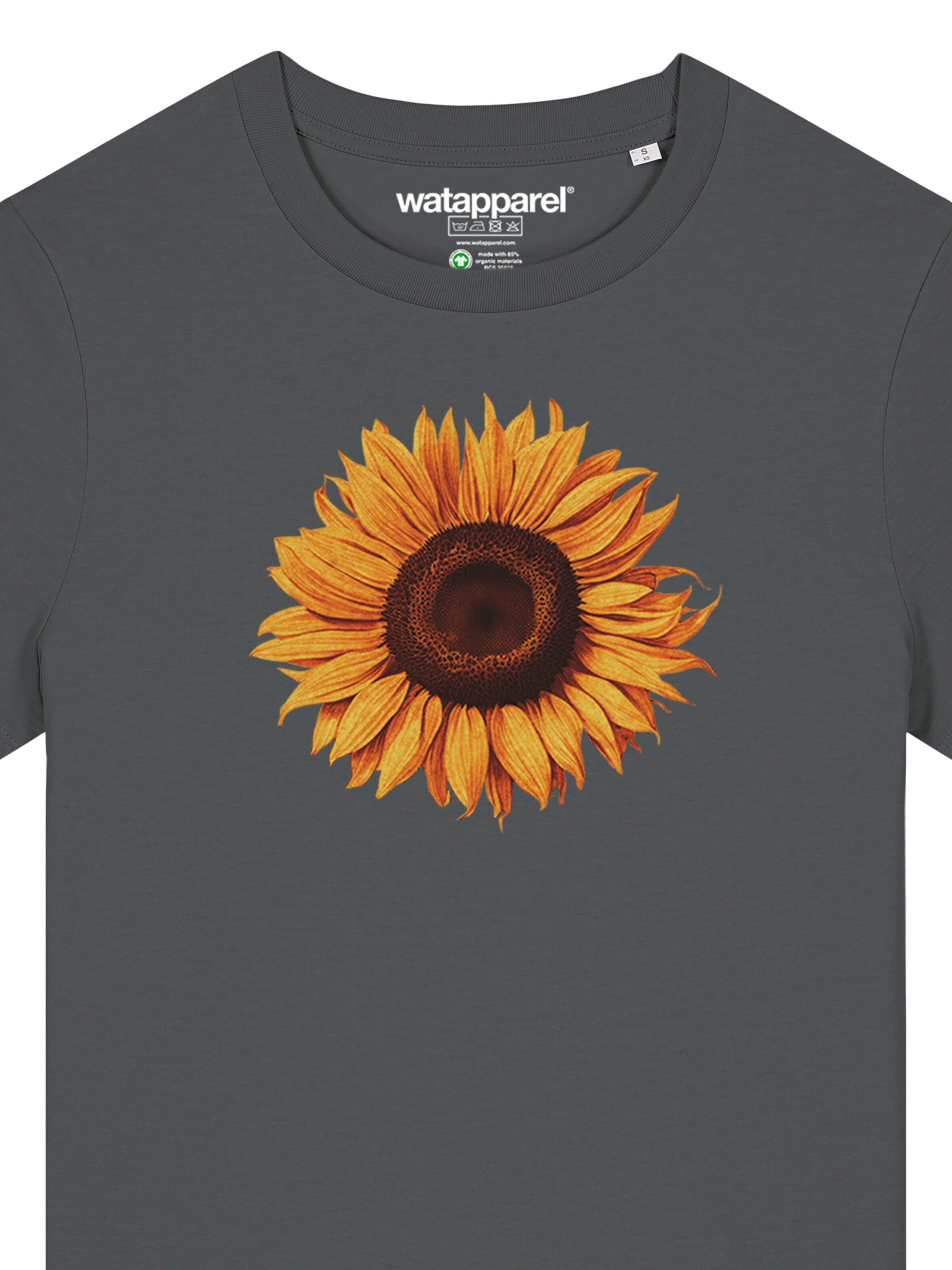 Watapparel Shirt 'Sonnenblume' in Grey