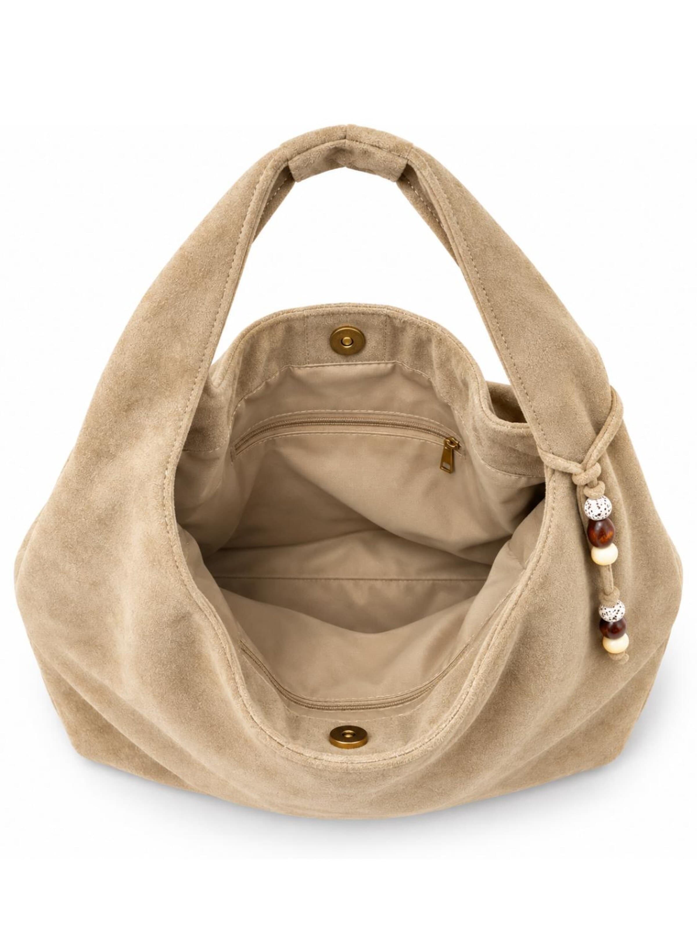 HNK Schoudertas 'Hobo-Tasche Taupe' in Grijs