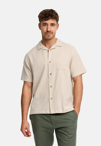 INDICODE JEANS Regular fit Overhemd 'Driller' in Beige: voorkant