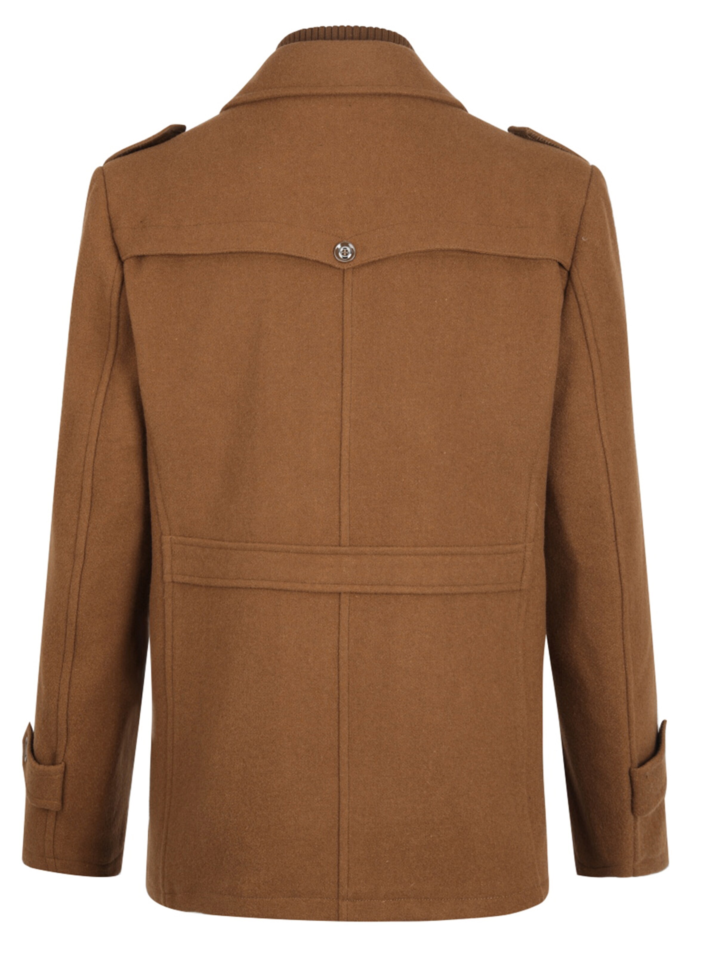 YOUTHUP Winter Coat 'Reverslinie' in Brown