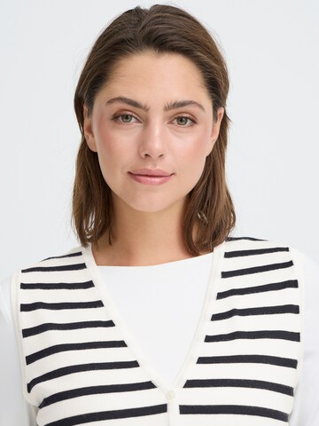 ICHI Πλεκτό γιλέκο 'IHLULS' σε λευκό