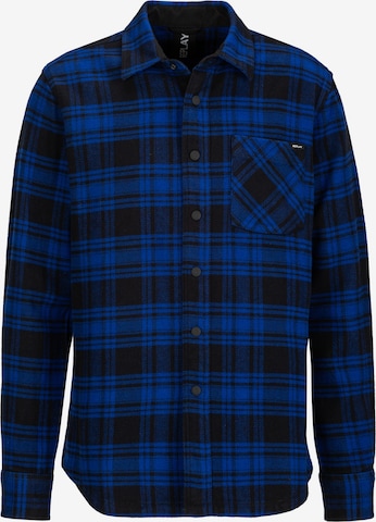 REPLAY Regular fit Button Up Shirt 'Checked Cotton Flannel' in Blue: front