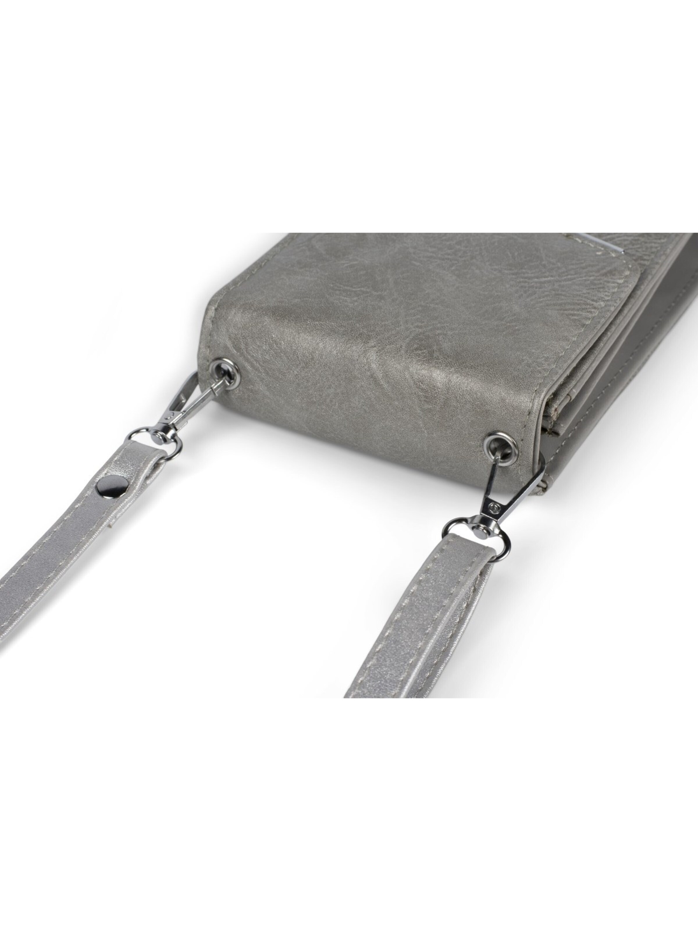 styleBREAKER Crossbody bag 'Mini Handy Umhängetasche' in Grey