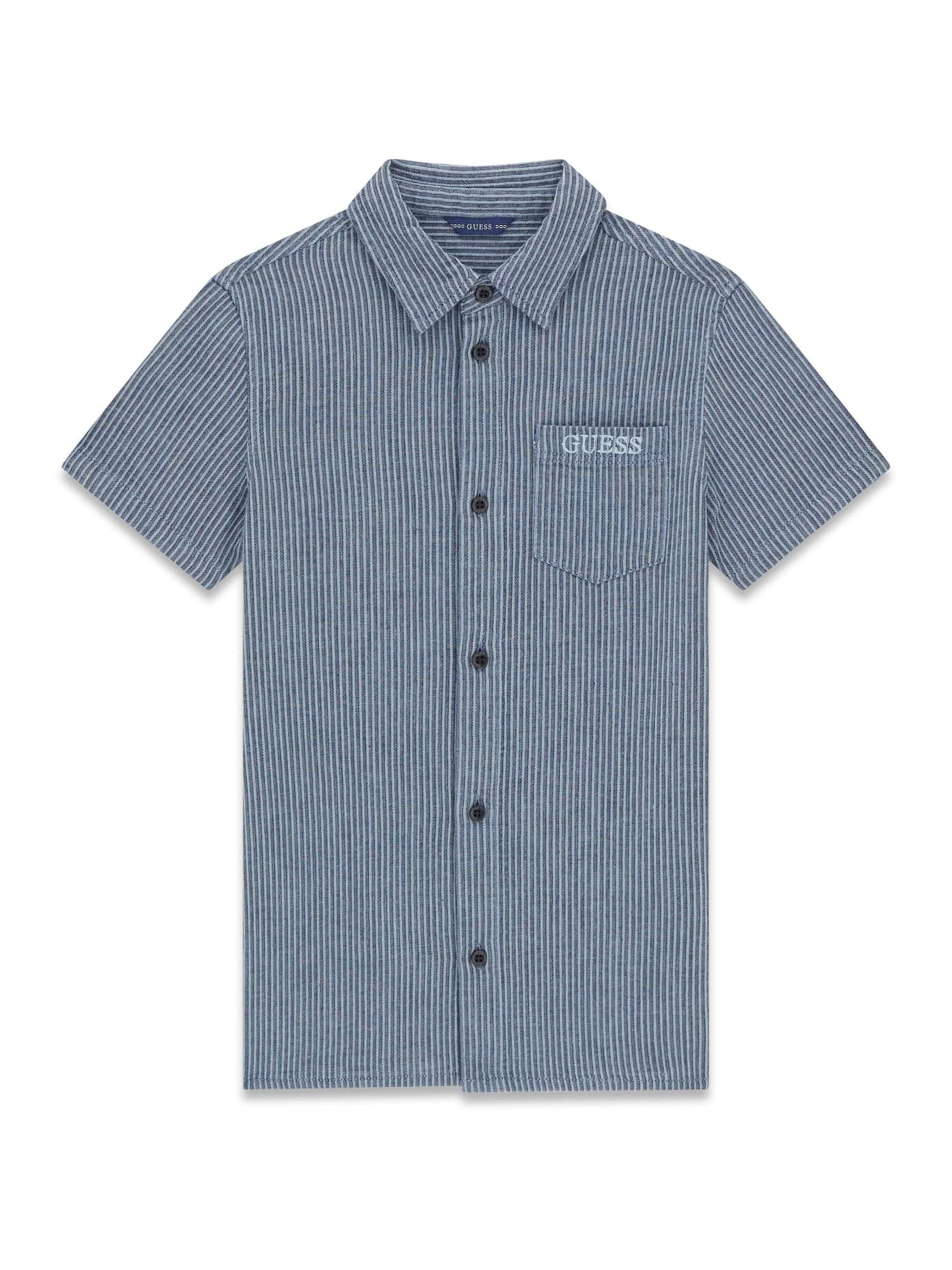 GUESS Regular Fit Hemd in Blau: Vorderseite