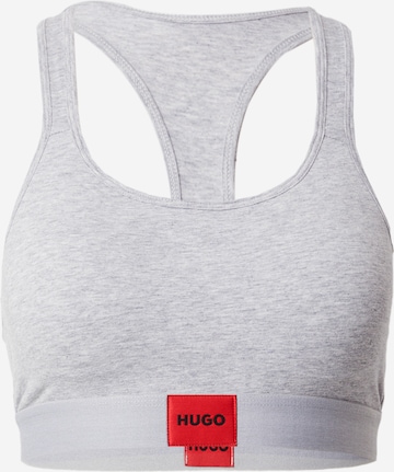 HUGO Red Bralette Bra in Grey: front