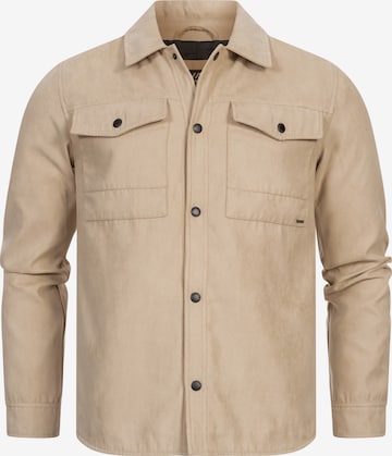 INDICODE JEANS Overhemd 'Finny' in Beige: voorkant
