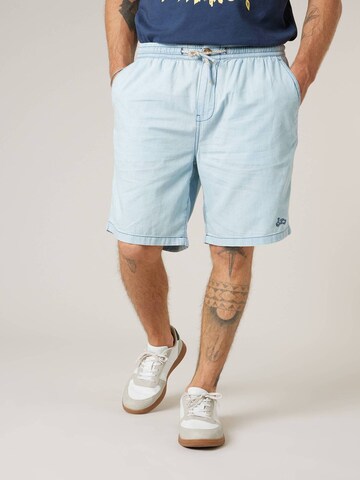 Loosefit Pantalon chino 'Motchy' Deeluxe en bleu : devant