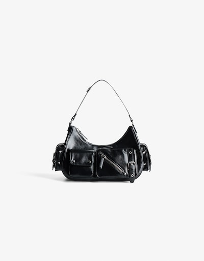 Bershka Schultertasche in schwarz, Produktansicht