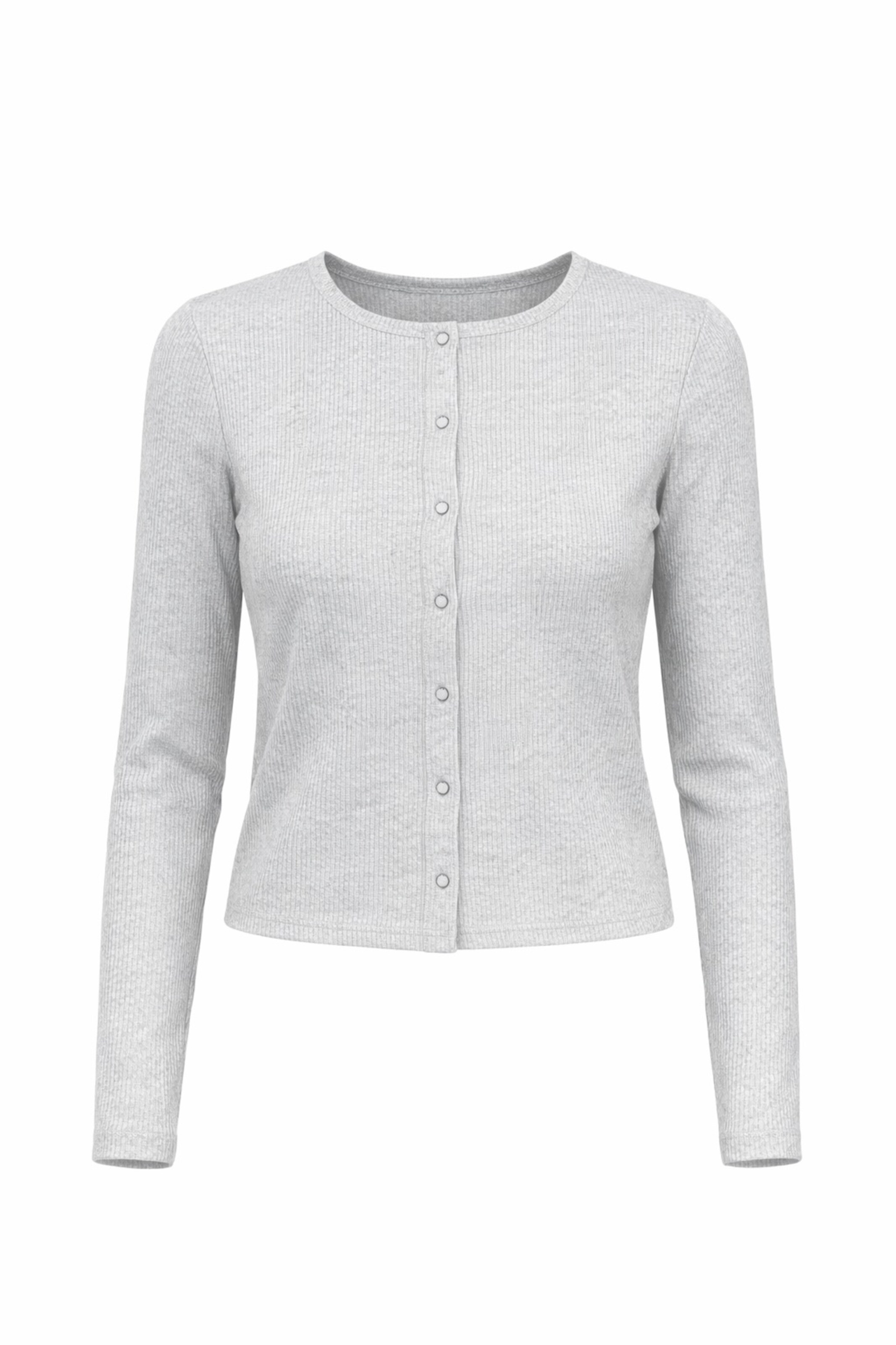 BRAVE SOUL Gebreid vest in Grijs: voorkant