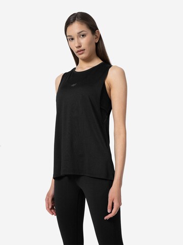 4F Sports Top in Black: front