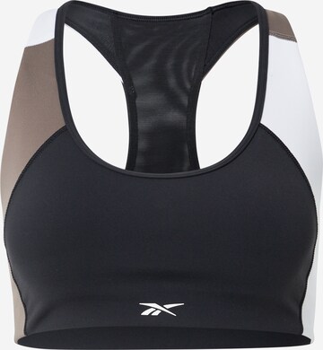 Reebok Bustier Sports-BH i sort: forside