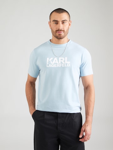 T-Shirt Karl Lagerfeld en bleu : devant