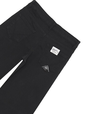 Roy Rogers Wide Leg Jeans 'Pleats' in Schwarz