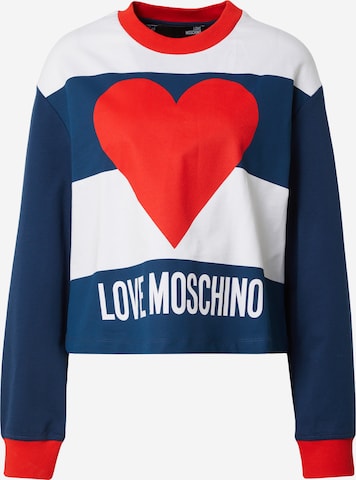 Love Moschino Sweatshirt in Blue: front