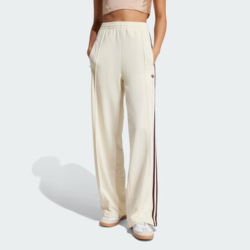 ADIDAS ORIGINALS Wide leg Sports trousers 'Adicolor Classic Firebird' in White: front