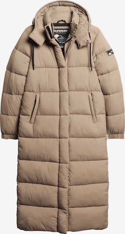 Manteau d’hiver Superdry en beige : devant