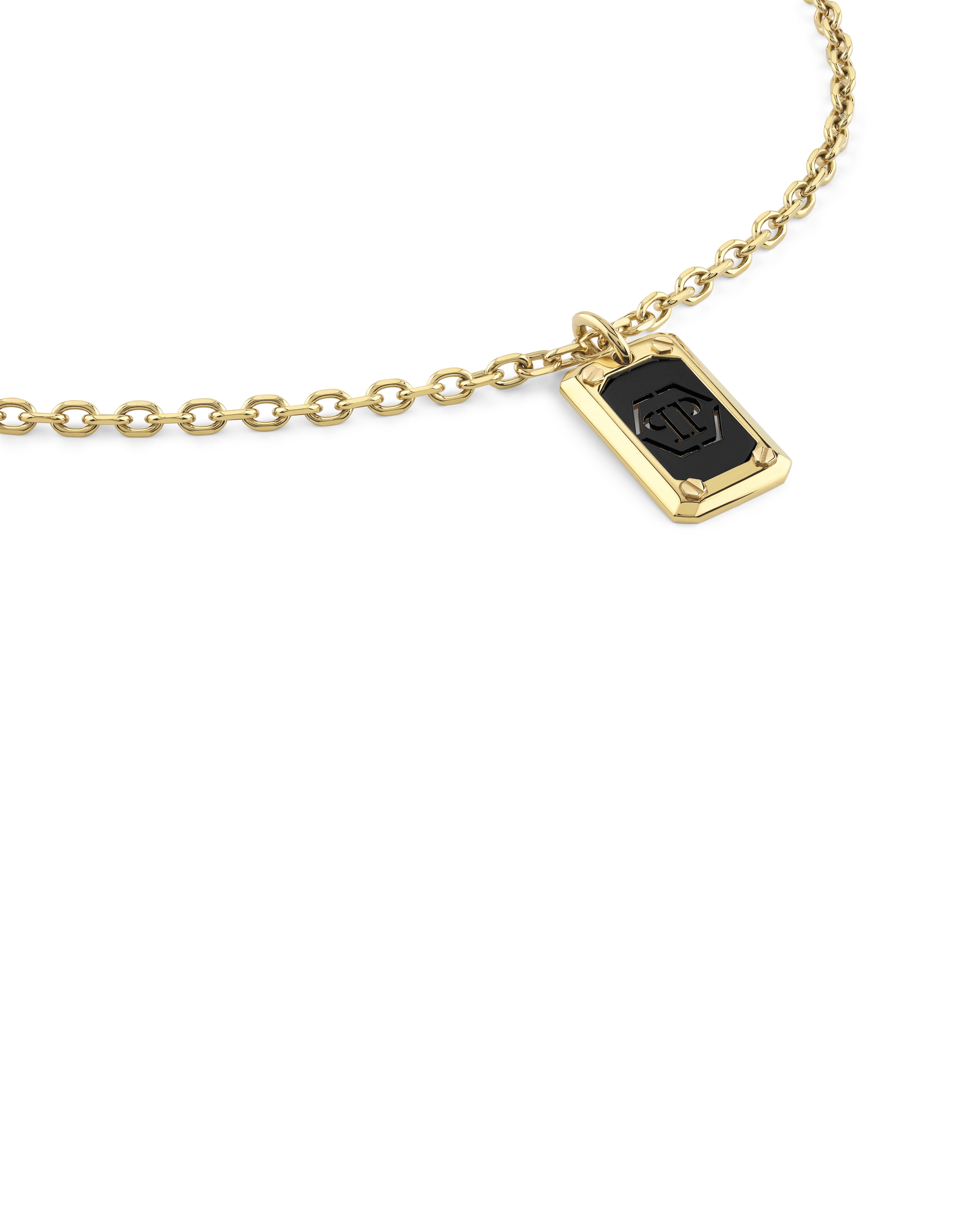 Philipp Plein Ketting 'PLEIN TAG' in Goud