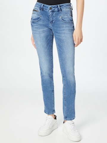 Slimfit Jeans 'Alexa' de la FREEMAN T. PORTER pe albastru: față