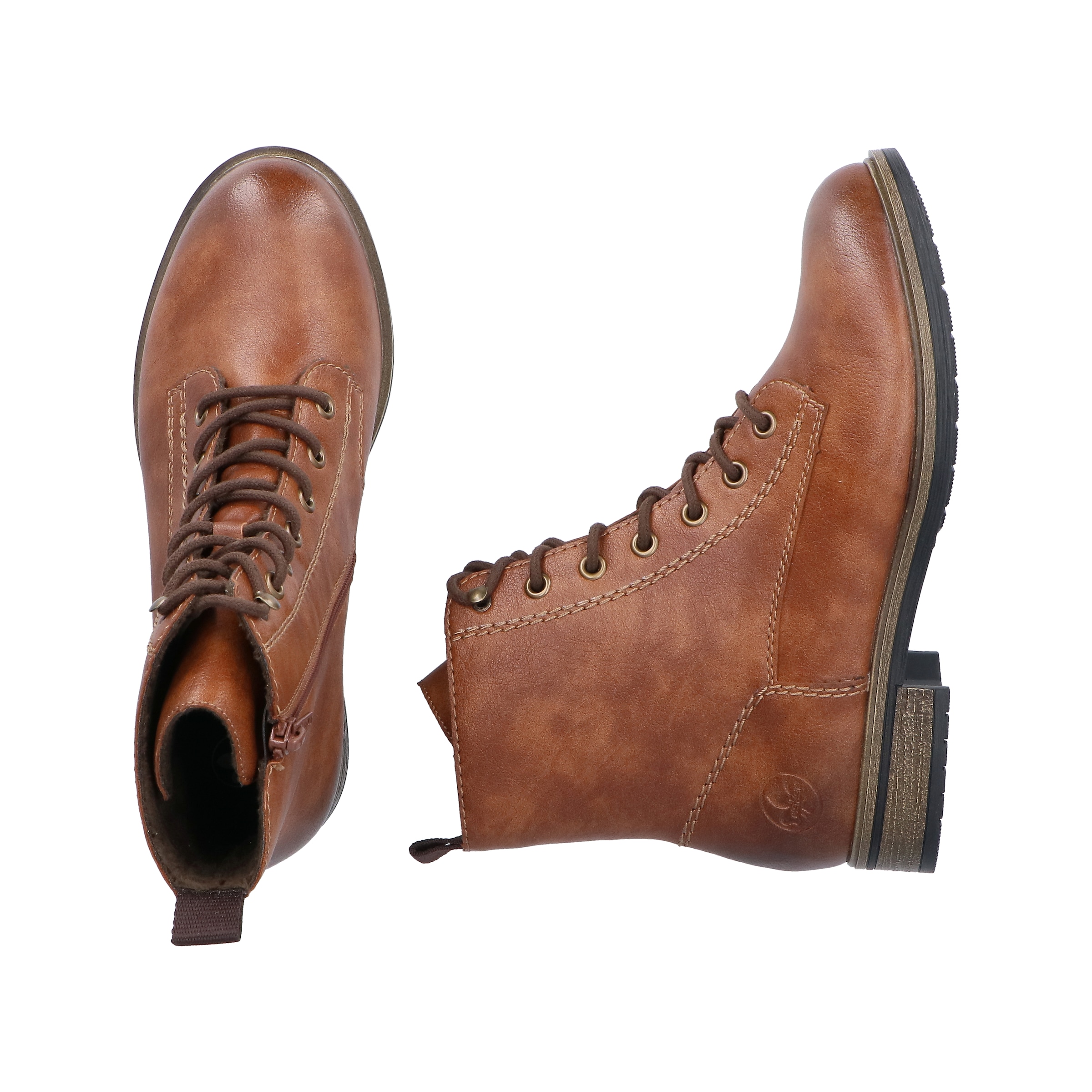 Bottines à lacets Rieker en marron