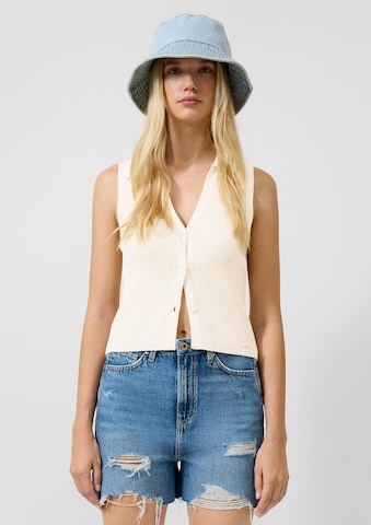 Gilet QS en beige : devant