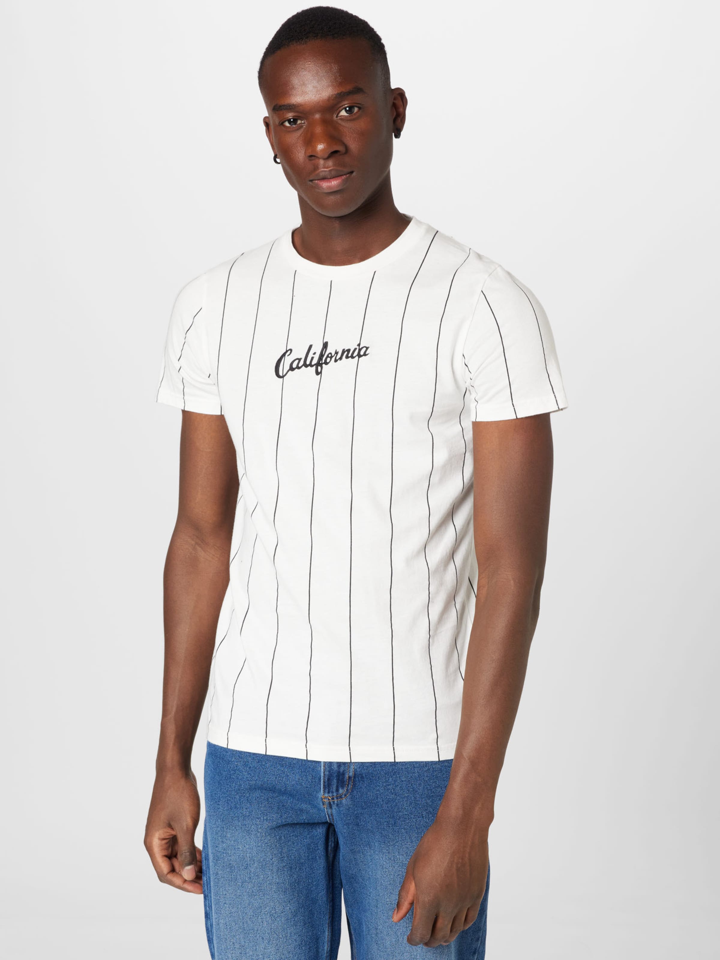 Hollister black and top white striped shirt