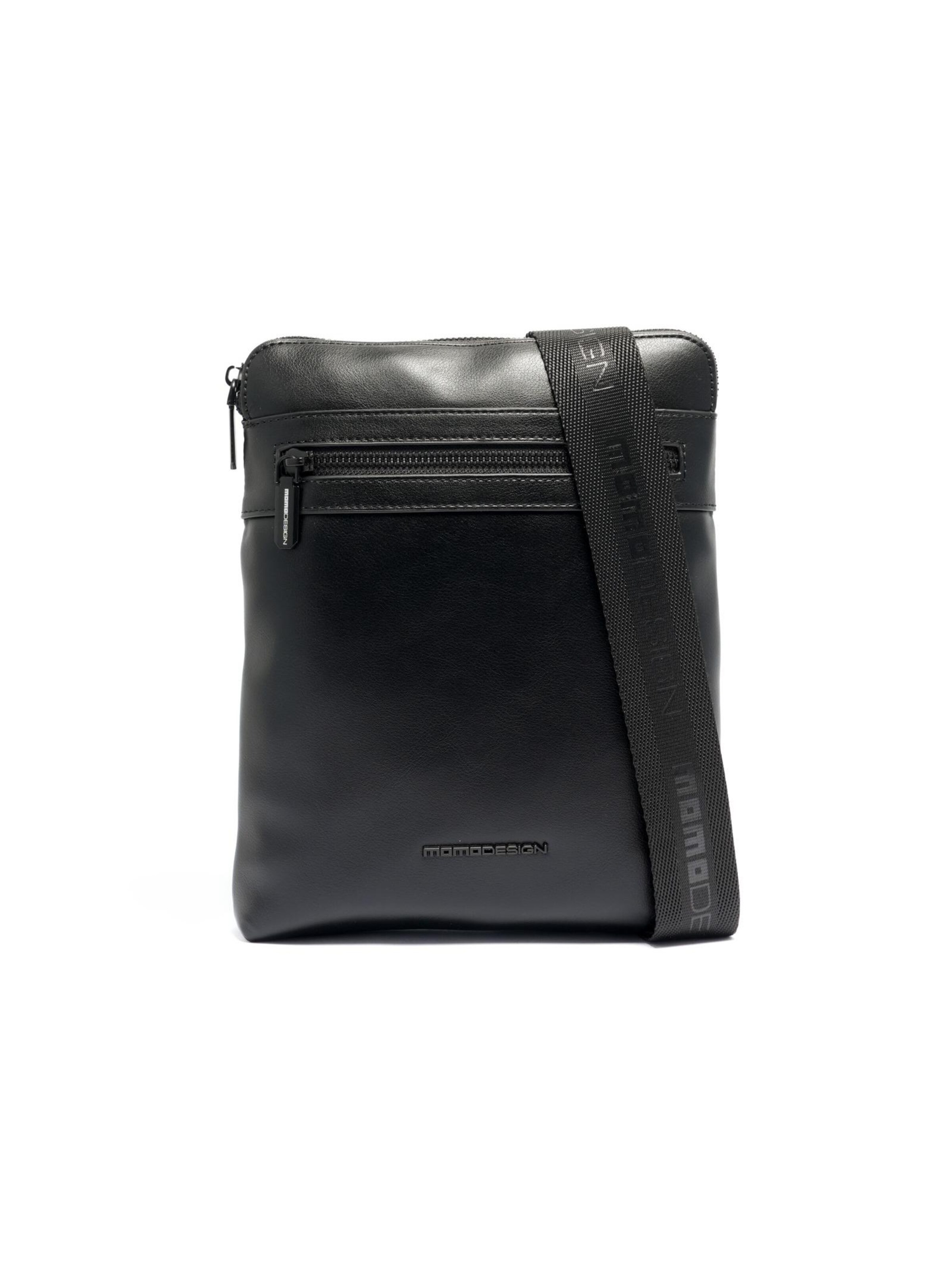Borsa a tracolla 'Borsa Tracolla Uomo Momo Design Nera Polyurethane con Zip' di Momo Design in nero