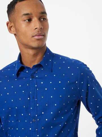 ESPRIT Slim fit Button Up Shirt in Blue