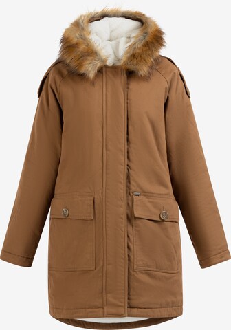 Parka invernale di DreiMaster Vintage in beige: frontale