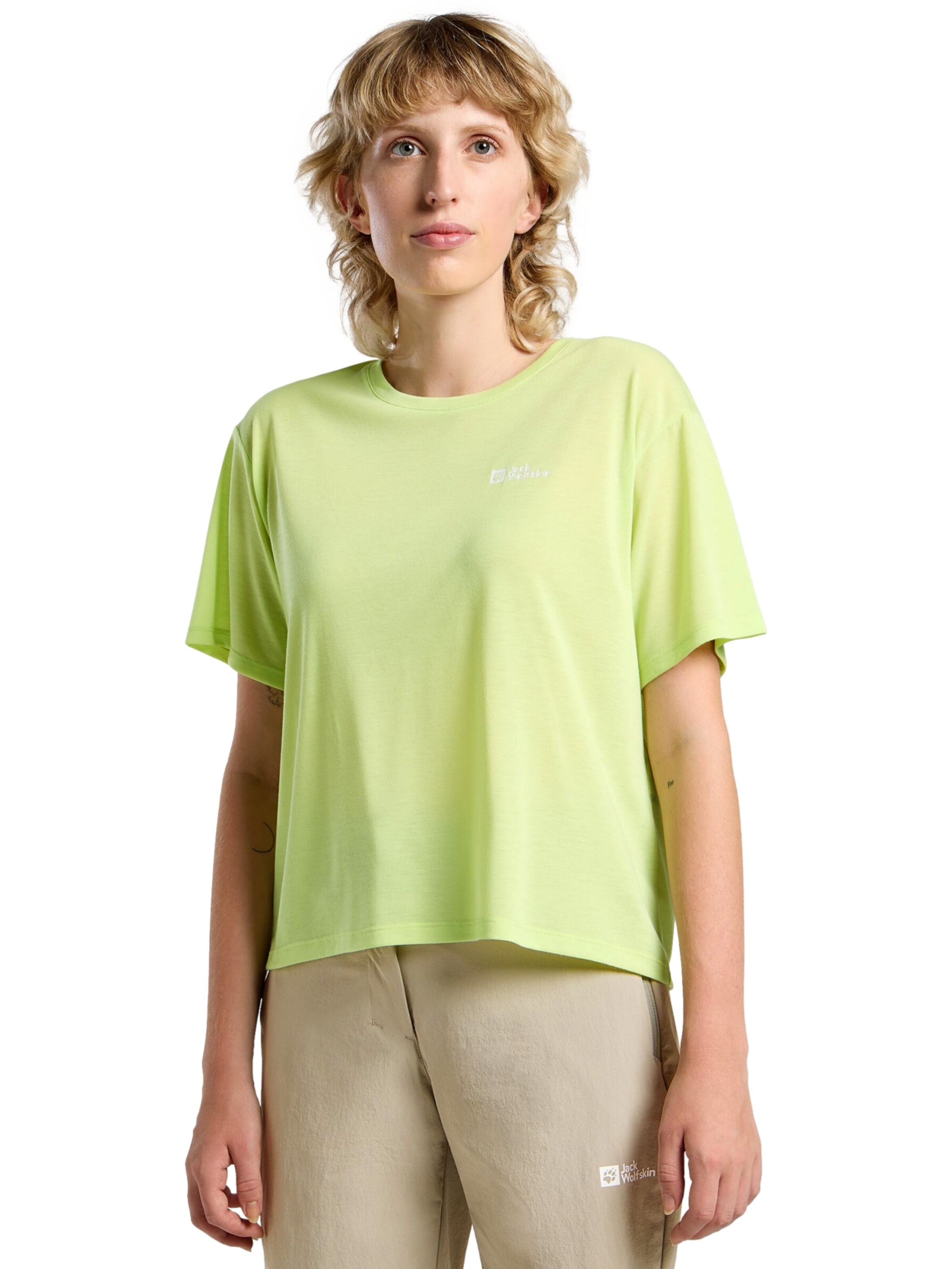 JACK WOLFSKIN Funktionsbluse 'VONNAN T W' i grøn