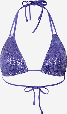 GUESS Bikini Top in Purple: front